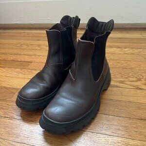 Prada Chelsea Brixxen Leather Boots Size 6.5